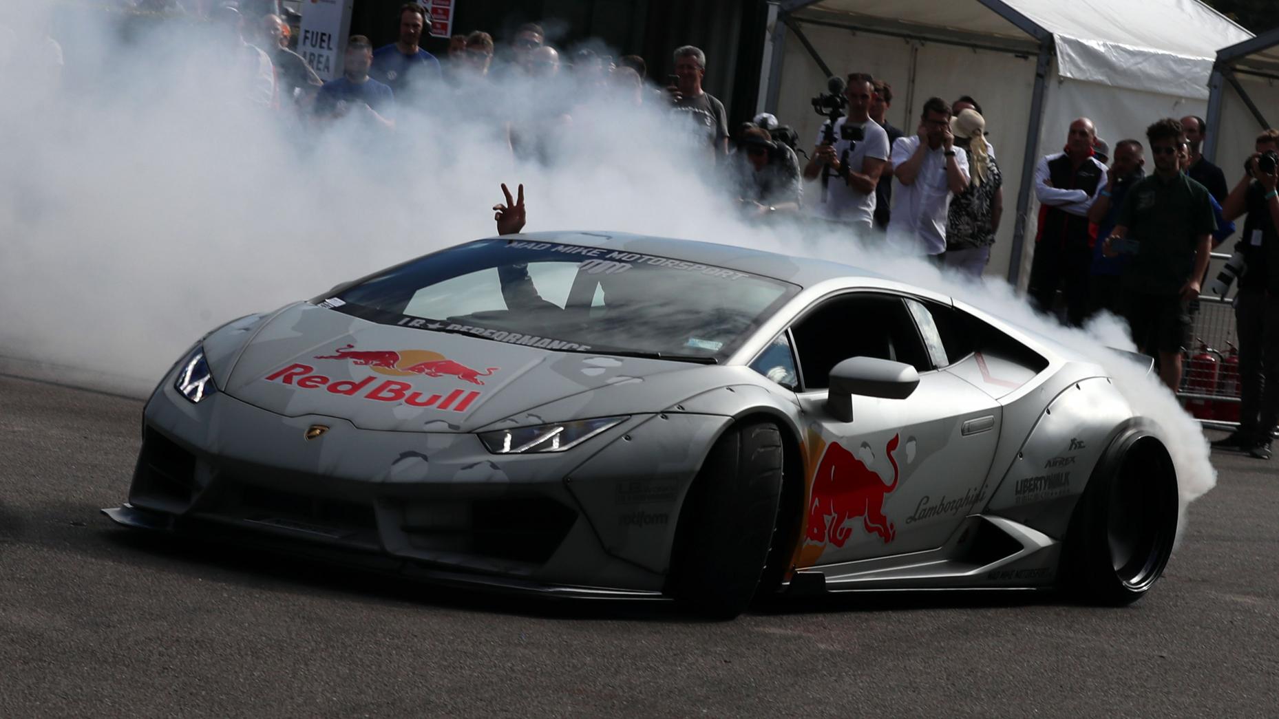 12. A Mad Mike Lamborghini drift car
