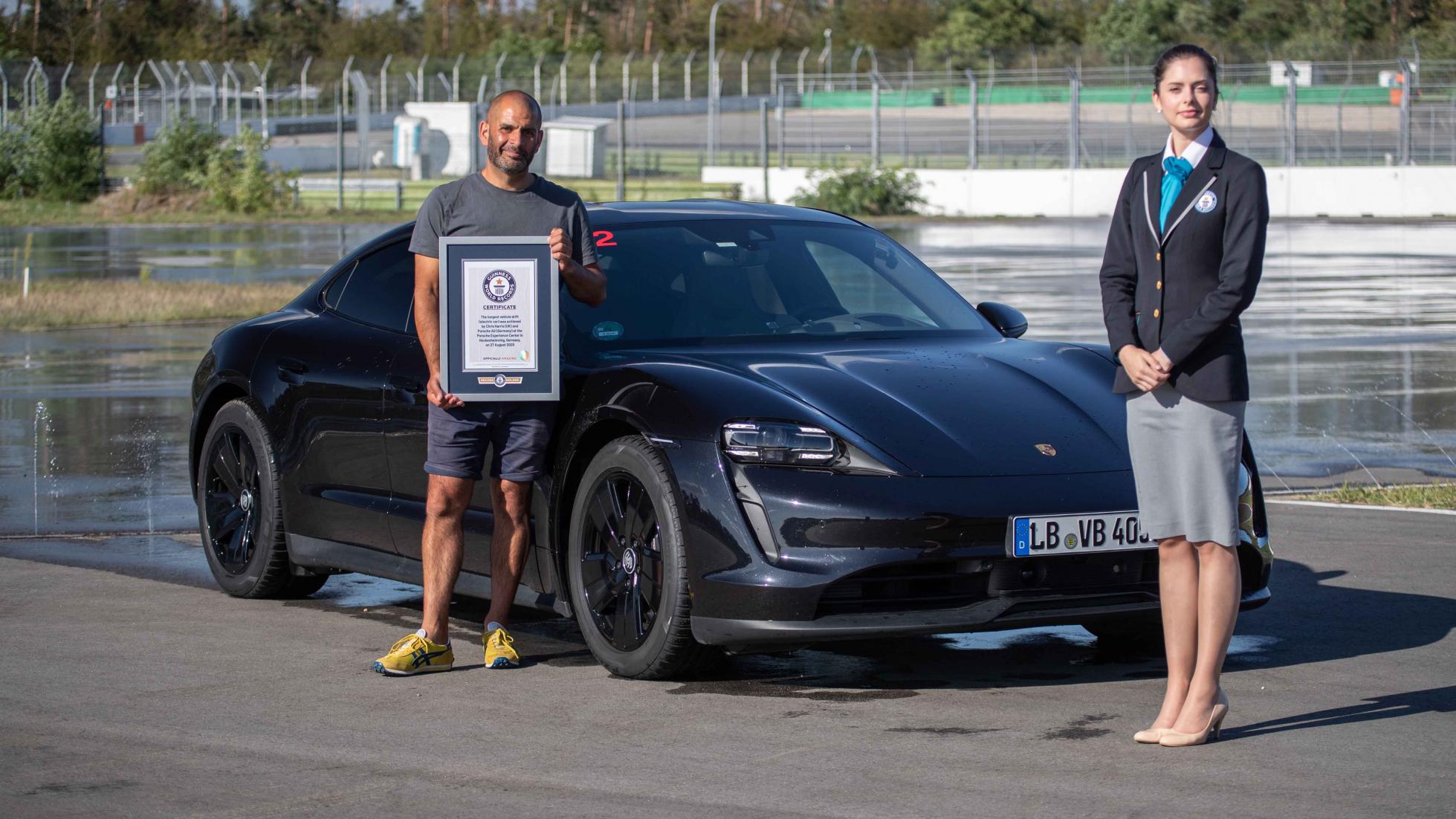 Video: Chris Harris set a drifting world record in a Porsche Taycan!*
