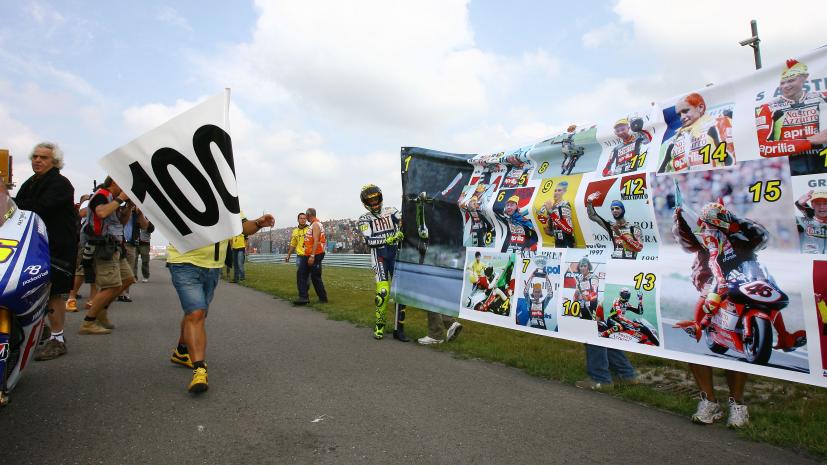2009 Dutch Grand Prix Valentino Rossi 100 race wins celebration