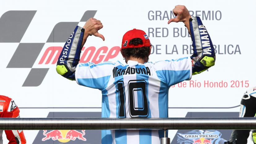2015 Argentine Grand Prix Valentino Rossi Diego Maradona shirt